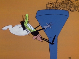 Screenshots from the 1969 DePatie Freleng cartoon The Deadwood Thunderball