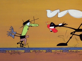 Screenshots from the 1969 DePatie Freleng cartoon The Deadwood Thunderball