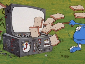 Screenshots from the 1969 DePatie Freleng cartoon Technology, Phooey