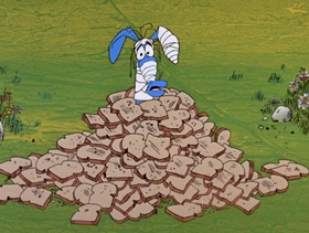 Screenshots from the 1969 DePatie Freleng cartoon Technology, Phooey