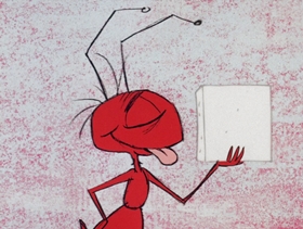 Screenshots from the 1969 DePatie Freleng cartoon Never Bug an Ant
