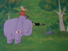 Screenshots from the 1969 DePatie Freleng cartoon A Pair of Sneakers