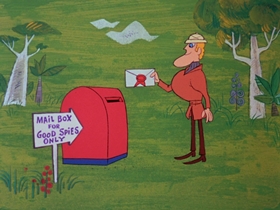 Screenshots from the 1969 DePatie Freleng cartoon A Pair of Sneakers