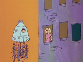 Screenshots from the 1969 DePatie Freleng cartoon A Pair of Sneakers