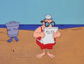 Screenshots from the 1969 DePatie Freleng cartoon Dune Bug