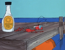 Screenshots from the 1969 DePatie Freleng cartoon Dune Bug