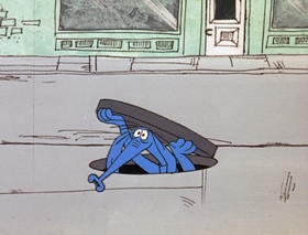 Screenshots from the 1969 DePatie Freleng cartoon Dune Bug