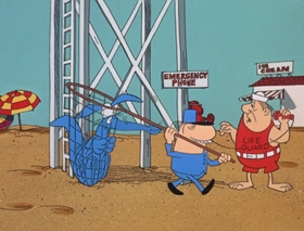 Screenshots from the 1969 DePatie Freleng cartoon Dune Bug