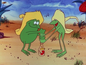 Screenshots from the 1969 DePatie Freleng cartoon A Pair of Greenbacks