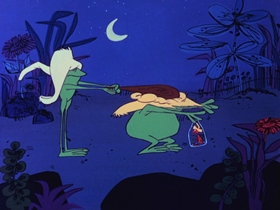 Screenshots from the 1969 DePatie Freleng cartoon A Pair of Greenbacks