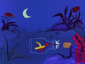 Screenshots from the 1969 DePatie Freleng cartoon A Pair of Greenbacks