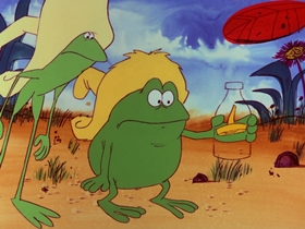 Screenshots from the 1969 DePatie Freleng cartoon A Pair of Greenbacks