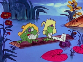 Screenshots from the 1969 DePatie Freleng cartoon A Pair of Greenbacks