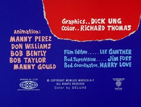 Screenshots from the 1969 DePatie Freleng cartoon Isle of Caprice