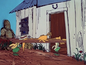 Screenshots from the 1969 DePatie Freleng cartoon Go For Croak