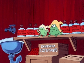 Screenshots from the 1969 DePatie Freleng cartoon Go For Croak