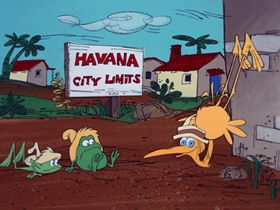 Screenshots from the 1969 DePatie Freleng cartoon Go For Croak