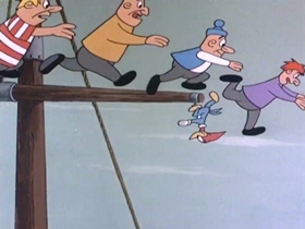 Screenshots from the 1970 Walter Lantz cartoon Coo Coo Nuts