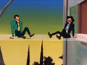 Screenshots from the 1971 TMS Entertainment cartoon The Man They Called Magician