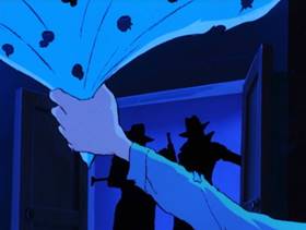 Screenshots from the 1971 TMS Entertainment cartoon The Man They Called Magician