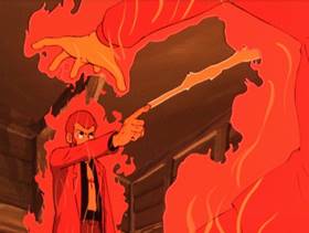 Screenshots from the 1971 TMS Entertainment cartoon The Man They Called Magician