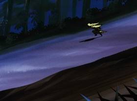 Screenshots from the 1971 TMS Entertainment cartoon The Coming of Goemon the Thirteenth