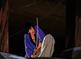 Screenshots from the 1971 TMS Entertainment cartoon The Coming of Goemon the Thirteenth