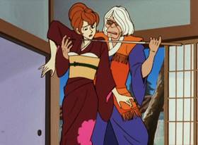 Screenshots from the 1971 TMS Entertainment cartoon The Coming of Goemon the Thirteenth