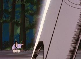 Screenshots from the 1971 TMS Entertainment cartoon The Coming of Goemon the Thirteenth