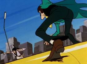 Screenshots from the 1971 TMS Entertainment cartoon The Coming of Goemon the Thirteenth