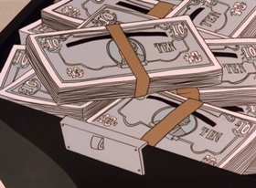 Screenshots from the 1971 TMS Entertainment cartoon Hunt Down the Counterfeiter