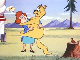 Screenshots from the 1971 Walter Lantz cartoon Kitty From the City