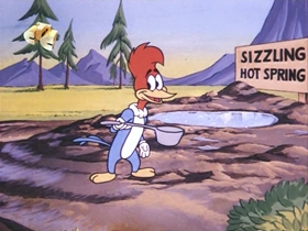 Screenshots from the 1971 Walter Lantz cartoon Kitty From the City