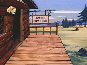 Screenshots from the 1971 Walter Lantz cartoon Kitty From the City