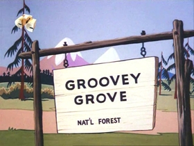 Screenshots from the 1971 Walter Lantz cartoon Kitty From the City