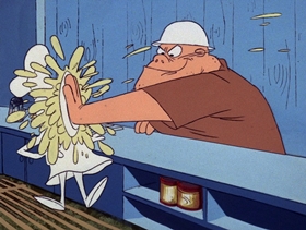 Screenshots from the 1971 DePatie Freleng cartoon Pink Blue Plate