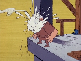 Screenshots from the 1971 DePatie Freleng cartoon Pink Blue Plate