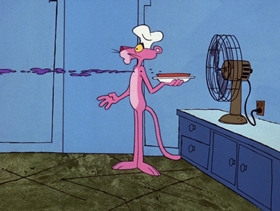 Screenshots from the 1971 DePatie Freleng cartoon Pink Blue Plate