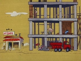 Screenshots from the 1971 DePatie Freleng cartoon Pink Blue Plate
