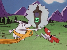 Screenshots from the 1971 DePatie Freleng cartoon Pink Tuba-Dore