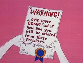 Screenshots from the 1971 DePatie Freleng cartoon Pink Tuba-Dore