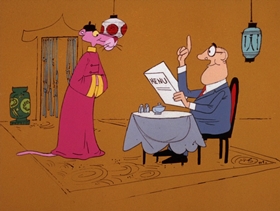 Screenshots from the 1971 DePatie Freleng cartoon Gong with the Pink