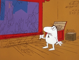 Screenshots from the 1971 DePatie Freleng cartoon Gong with the Pink