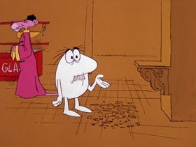 Screenshots from the 1971 DePatie Freleng cartoon Gong with the Pink