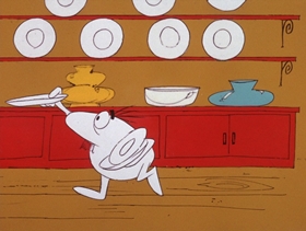 Screenshots from the 1971 DePatie Freleng cartoon Gong with the Pink