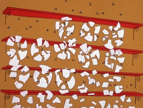 Screenshots from the 1971 DePatie Freleng cartoon Gong with the Pink