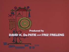 Screenshots from the 1971 DePatie Freleng cartoon Gong with the Pink