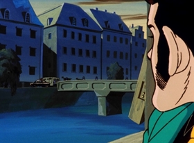 Screenshots from the 1972 TMS Entertainment cartoon When the Seventh Bridge Falls