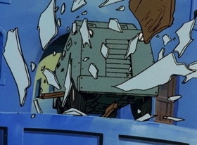 Screenshots from the 1972 TMS Entertainment cartoon When the Seventh Bridge Falls