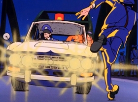 Screenshots from the 1972 TMS Entertainment cartoon When the Seventh Bridge Falls